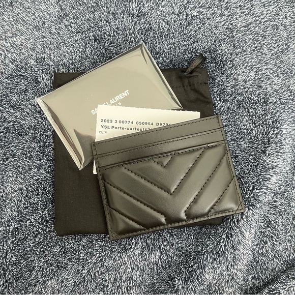 YSL JOAN QUILTED LEATHER CARD HOLDER|FULL INCLUSION - Picture 2 of 4